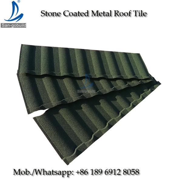 Kenya Metro / Decras Roof Tile / Stone Coated Aluminum Zinc Steel Roofing Sheet  Stone Coated Steel Roofing Materials Me