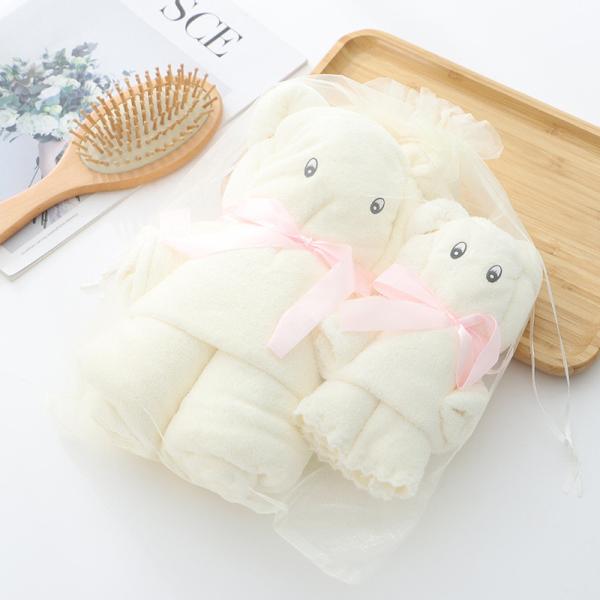 Como mostrado Luxo Toalha de Urso Banho toalha densidade coral veludo conjunto absorvente doce presente macio