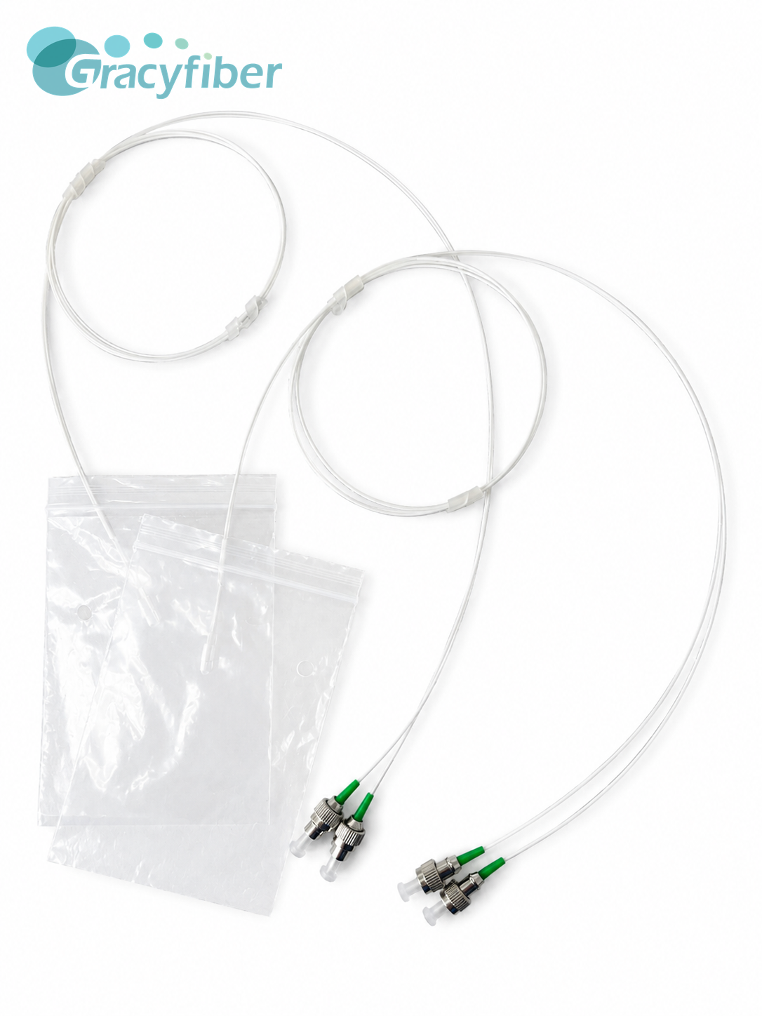1CH Single Mode Fiber Array Block (FOFA-1010223101) | 8° Angle, FC-APC Connector | 1m Length SMF-28e with 0.9mm White Loose Tube