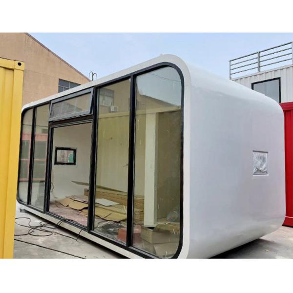 Luxury White Space Capsule Steel Prefab Home  Apple Cabin Container House for Camping