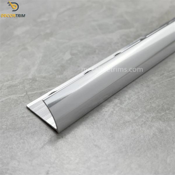 12x2500mm Satin Round Edge Tile Dividing Strip Anodized Matt Silver Aluminium Tile Trim