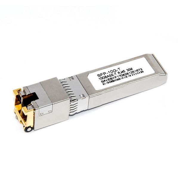 Gigabit Ethernet SFP Transceiver Module 10G Base-T Copper SFP Fiber To RJ45 30m