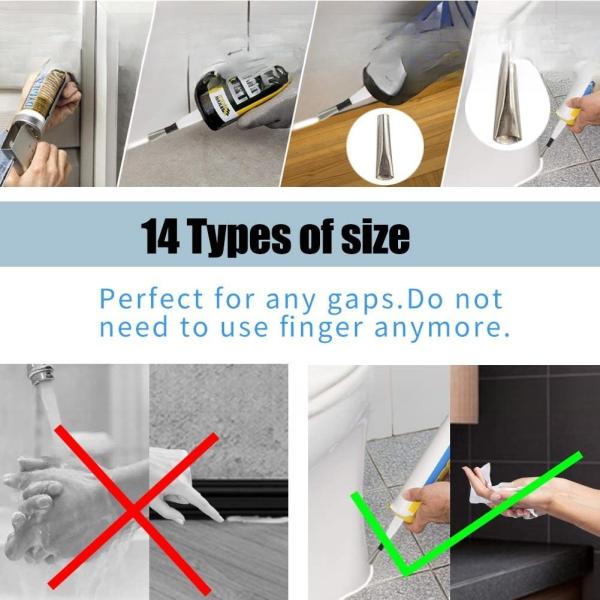 Mulitpurpose 3 In 1 Silicone Caulking Tools Sealant Finishing Tool Multifunctional