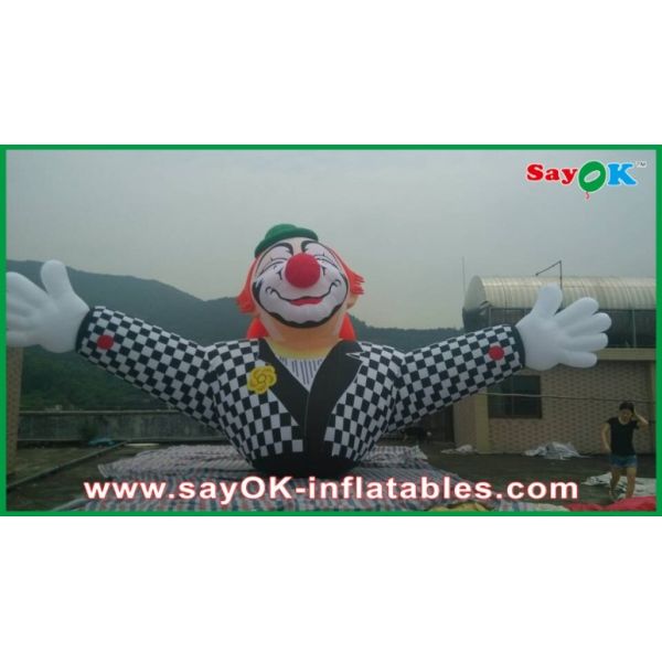 Customized Commericial Vivid Inflatable Clown Mascots With Logo Printing Inflatable Advertising Characters