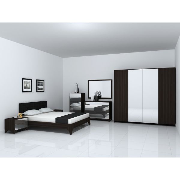 Bed , Bedside table , Dresser, Mirror, Tall boy, Wardrobe