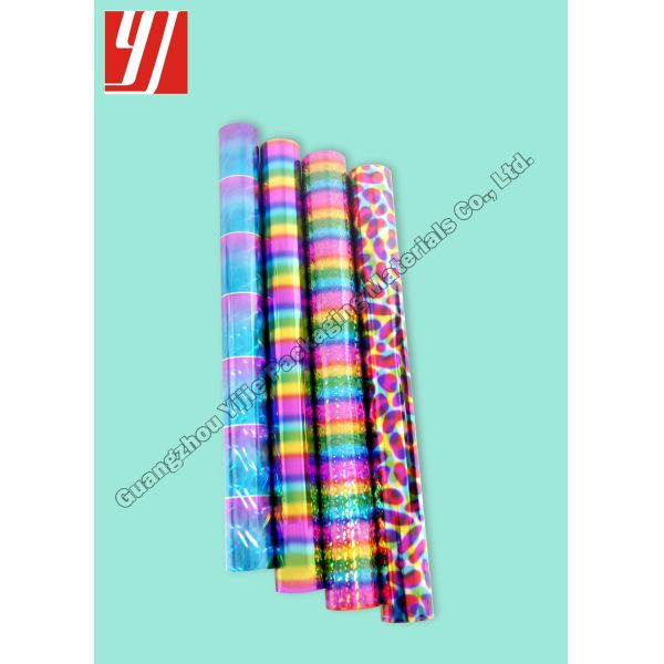 PET Hologram Stamping Foil For Publications Handbags Celebration Cards