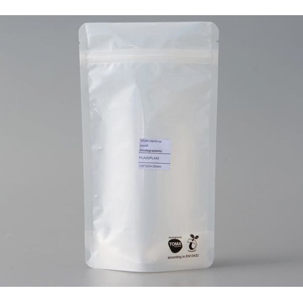 BIODEGRADABLE COMPOSTABLE, PLA, CORN STARCH PLA Stand Up Pouch Zipper Bag , Zipper Bag For Food, ECO FIRNEDLY, GREEN PAC