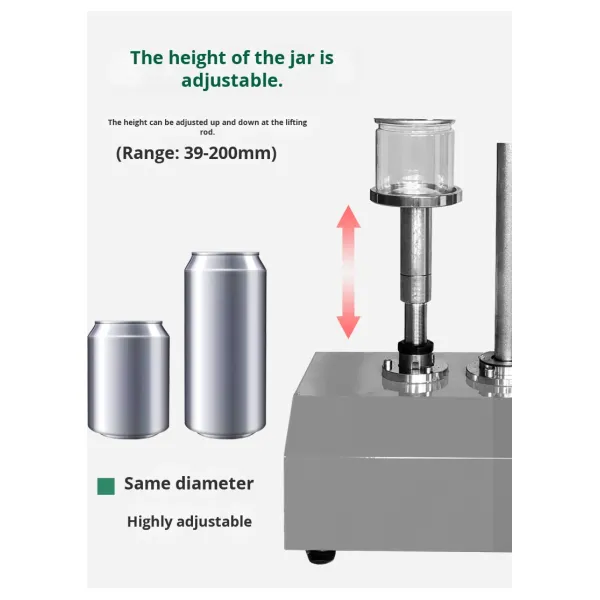 DFJ-160 Vertical Electric Sealing Machine for Stainless Steel Tinplate Easy-Open Cup Plastic and Metal Cans Tin Can Sealer