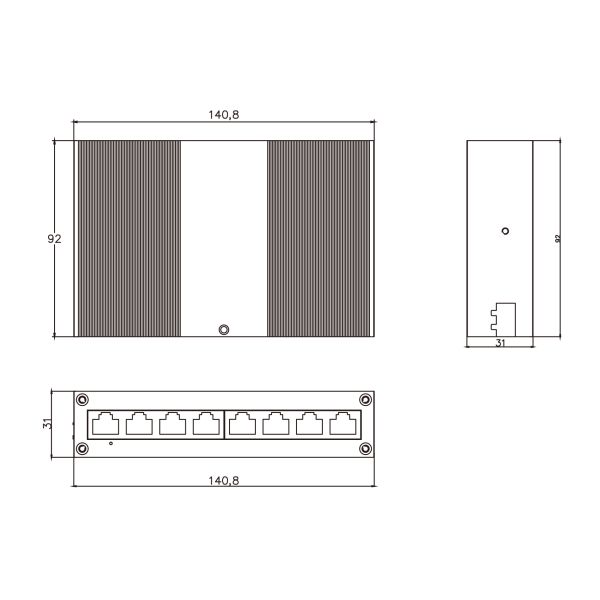 Промышленные коммутаторы DIN Rail Ethernet 8 порт 10/100/1000Статус связи Base-T DC12-52V