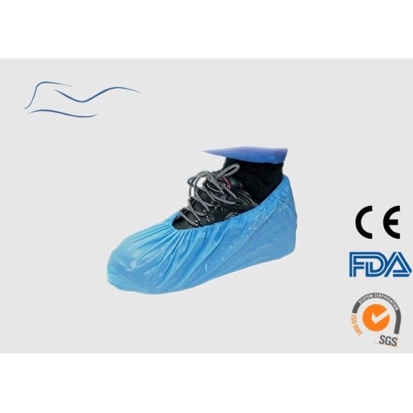 Plastic Material Disposable Shoe Covers For Hygiene Environment 16 * 41CM