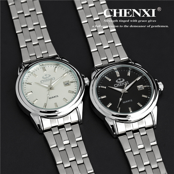 C005A Day& Date Display Calenda Waterproof Wristwatches Man Stainless Steel Big Mens Watch