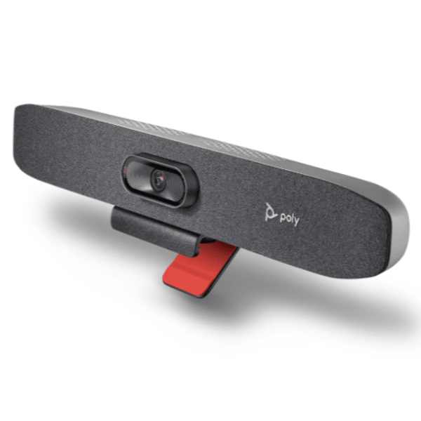 Poly Studio R30 USB Video Bar (4K UHD, 120° FOV, 3-Mic Array, DirectorAI, USB-C, Model: 842D2AA)