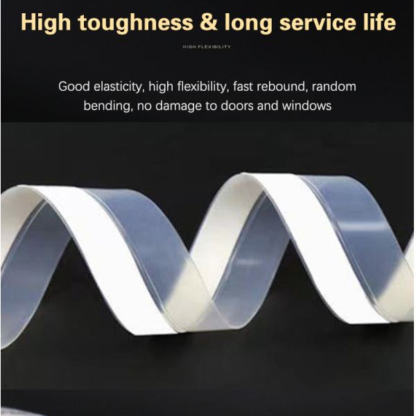 Window Silicone Seal Strip Self Adhesive Tape for Draft Stopper Gap Blocker and Wind Blocker