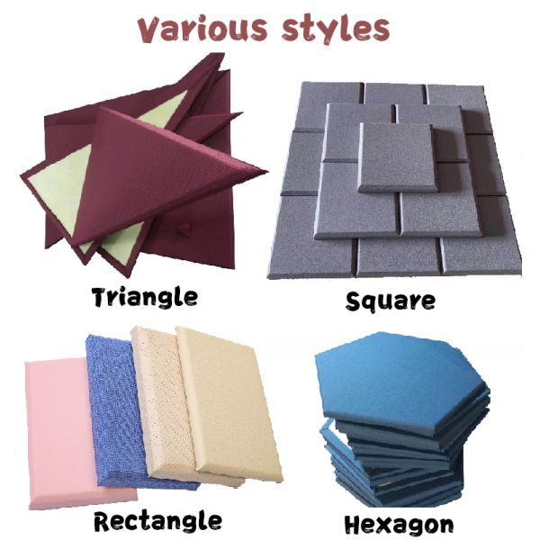 Customized 3D Wall Panel Durable Fabric Wrapped Acoustic Wall Panel