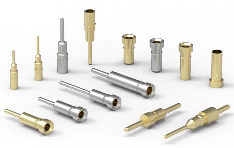 Pin de cabeza femenino mecanizado Dia1.48xL9.40 Clip Contacto 4/6 Dedo de estaño