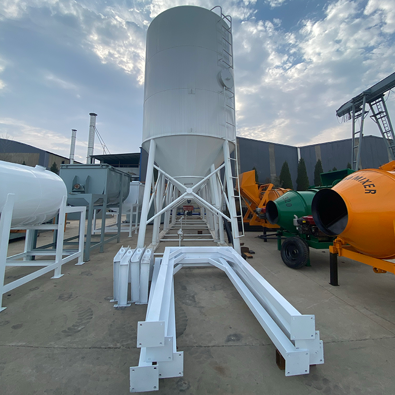 Dry Powder Cement Storage Tank 50 Ton Cement Silo For Construction Works