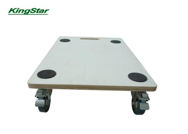 Plywood Roller Pvc 4 Wheel Moving Dolly With Brakes For Home / Office