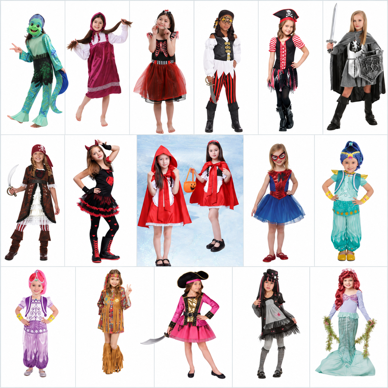 Wholesale Kids Halloween Costumes Girls Boys Fancy Dress Party Outfits Pirate Princess Mermaid Vampire Cosplay Costumes OEM ODM Manufacturer Supplier