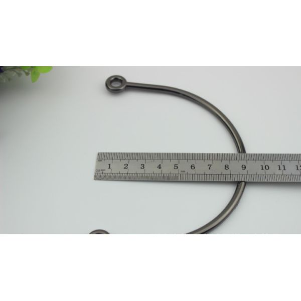 Women fashion top quality shoulder bag hardware light gold & gunmetal color 125 mm length bag handle metal accessories