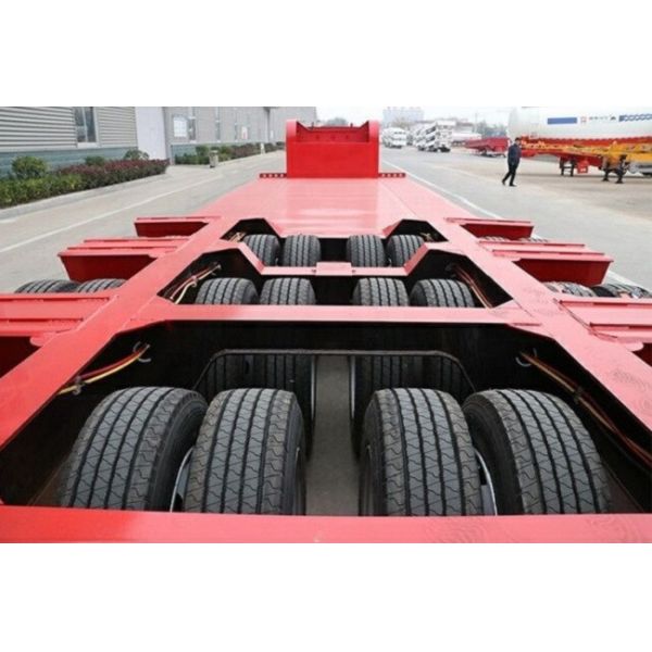 100ton 120ton Harvest Lowbed 3 Line 6 Axles Heavy Duty Semi Trailer