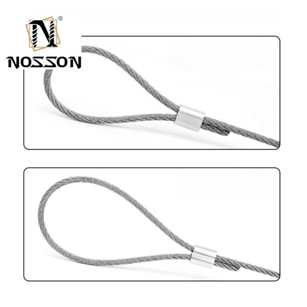 100bag Fishing Line Accessories In Tube Wire Connector Pipe Crimp Sleeves Connector oval Aluminum Crimps Sleeve for m10