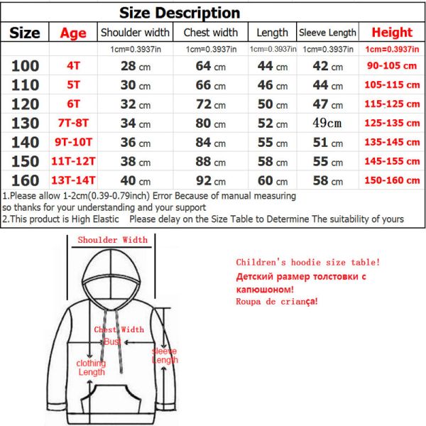 Custom Made 3D Printing Kids Hoodies Pullover Fashion Sweatshirt Jumpers