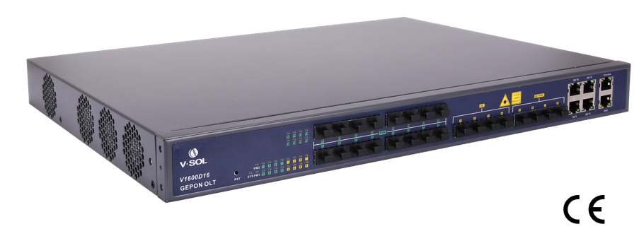 Линия порты uplink 10GE EPON 8SFP оптически терминала 16 PON в шкафе 19 дюймов