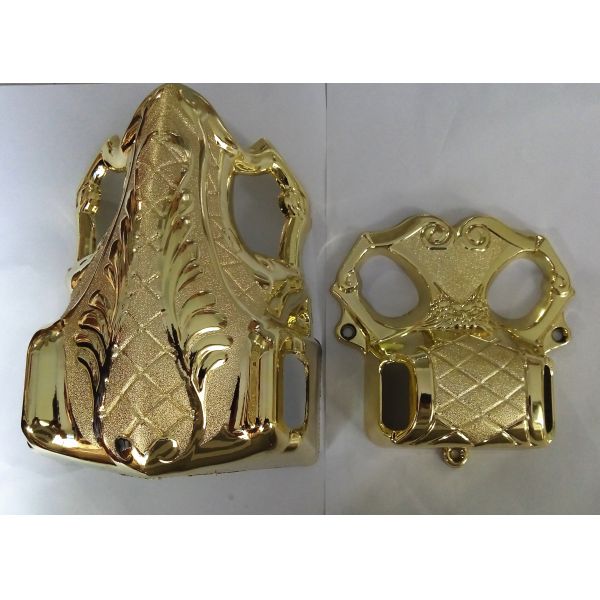 PP Plastic Material Silver Casket Corner Coffin Parts With Steel Bars