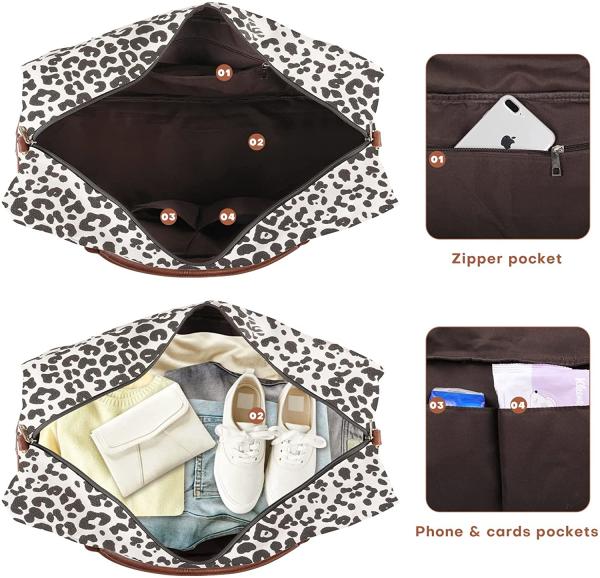 Small Duffel Travel Bag Shopping Canvas Bag Backpack Messenger 21x13x10
