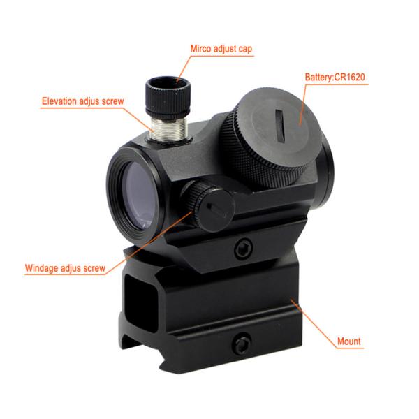 HD-27 1x20mm Waterproof IPX7 Compact 2 MOA Red Dot Sight For Accurate Aiming And Outdoor Hunting