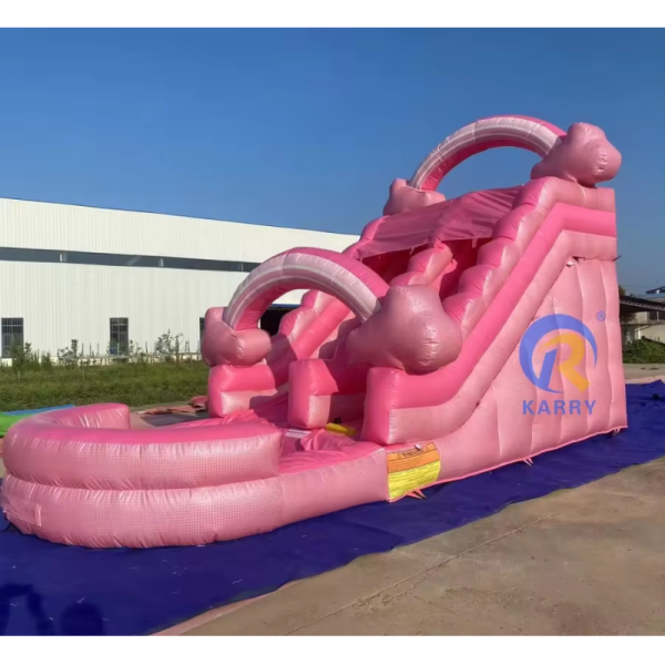 Popular Pink Inflatable Water Slide Commercial Adult Slide for Outdoor Amusement