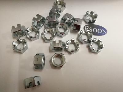 M12*1.25 Hex Thin Slotted & Castle Nuts(DIN937),Zinc Plated Steel Surface,10mm Height,17mm diameter of the crown,M4-M100