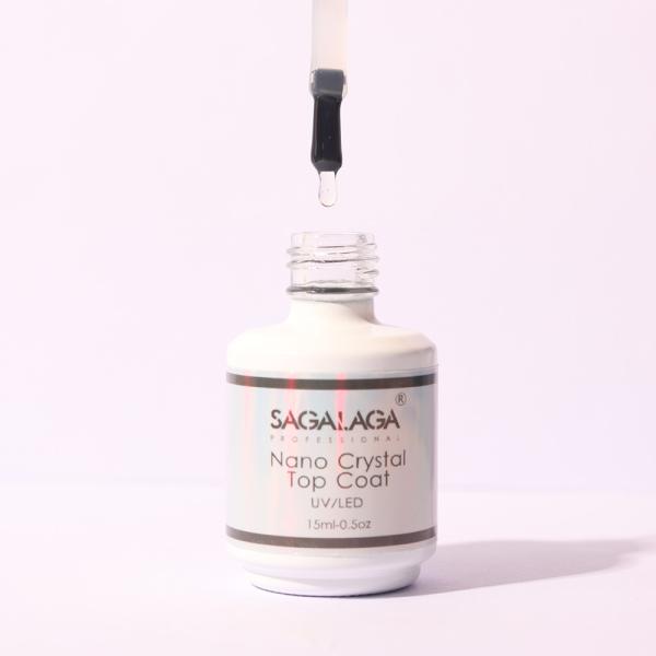 CPSR Certified Soak Off Nano Crystal Diamond Top Coat Super Shiny Long Last Finish Gel Top With Customs logo