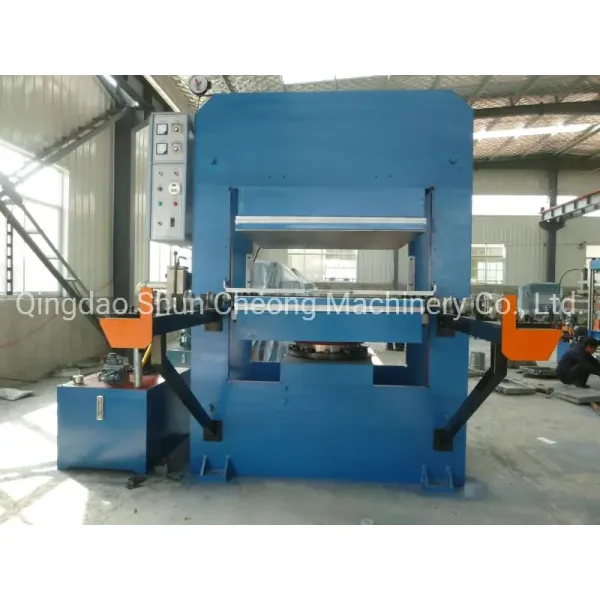 Hydraulic Rubber Vulcanizing Press Machine with Automatic Pull-Push Device PLC Control and Customizable Plate Size