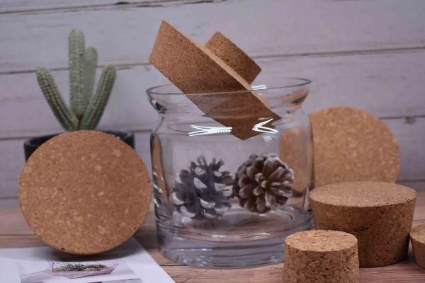 Yuelin aglomerou o cartucho de vidro afilado FDA de Cork Lid With Holding Knob
