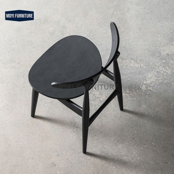 Wabi Sabi Dining Chair Upholstered Leather Solid Wood Natural Wooden Coffee Shop Hotel Seating Chairs Restaurant Chairs