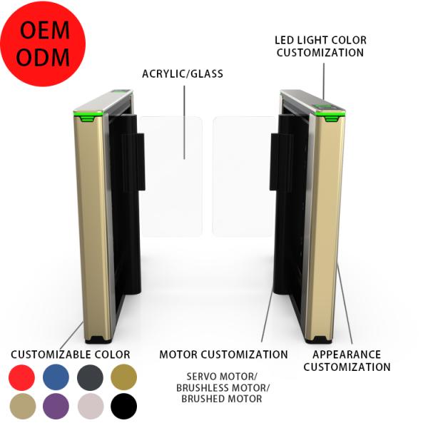 Motorized Speed Gate Turnstile Anti Tailgating Biometric Fast Entry Exit Office Mall Stainless Steel High Security