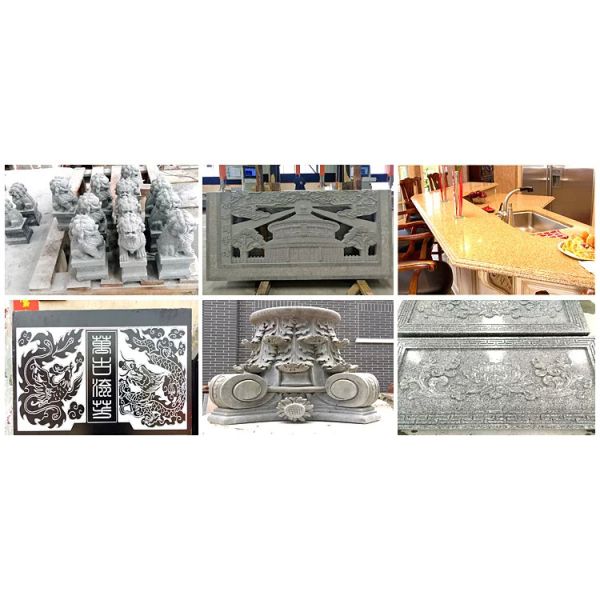 4 Axis Stone Carving Machinery Granite Marble Polished Cutting