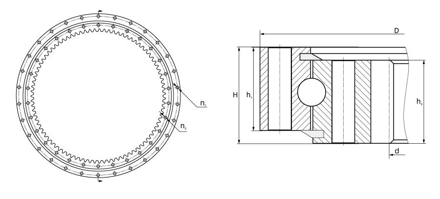 9129521 Slewing Bearing for ZAX450 EX400-3 EX400-5 ZX450H Excavator Swing Ring Circle