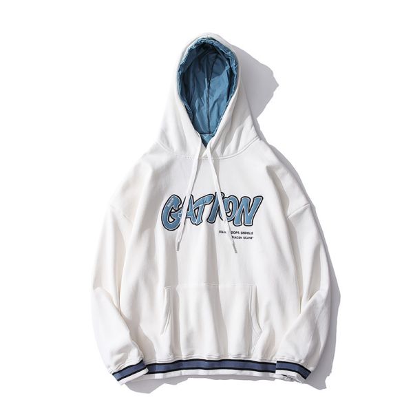 100% Chemical Fiber Zip Up Hooded Sweaters