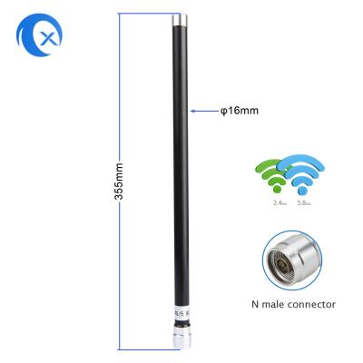Antena Omnidirectional dupla da estação base da fibra de vidro da faixa 7dBi