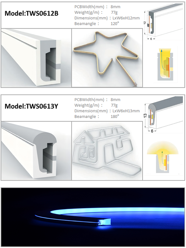 Гибкая трубка 12×12mm силикона СИД для неонового ODM OEM светов СИД