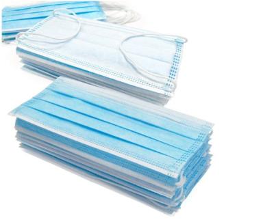 Blue Disposable Non Woven Face Mask Dust Prevention High Dust Removing Rate
