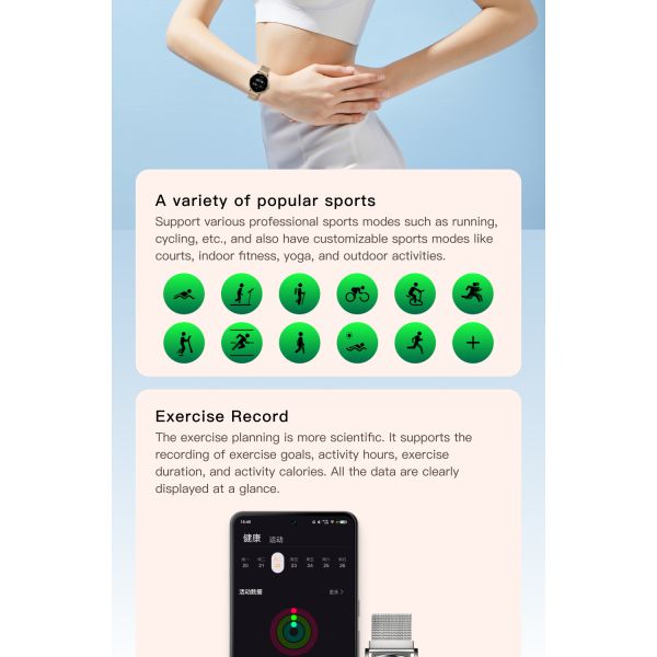 2026 New Smartwatch Woman 1.32inch AMOLED Screen Flashlight for lady use