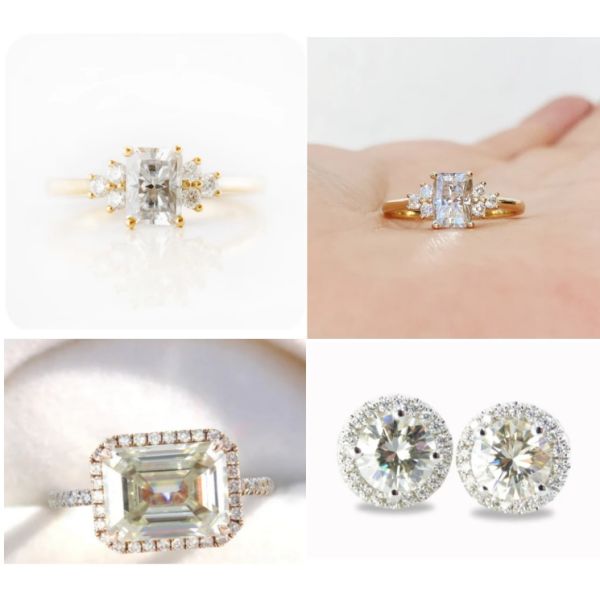Synthetic Colored Gemstones Moissanite Rough SIC Raw Materials Pre Champagne Color Hard-wearing Craft Jewelry