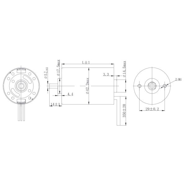 24VDC 42mm Диаметр бесшовный постоянный ток 42CBL серии BLDC двигатель для дома
