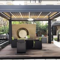 Polycarbonate Solid Sheets Metal Pergola Cover for Low-VOC Powder Coating Outdoor Living