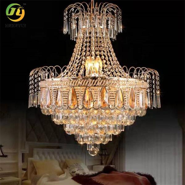 Os brilho personalizados conduziram o hotel da entrada do casamento de Crystal Candle Chandelier Luxury For do ouro