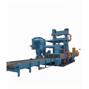 Manganese Steel Roller Conveyor Shot Blasting Machine For Steel Profile H Beam I Beam Bars