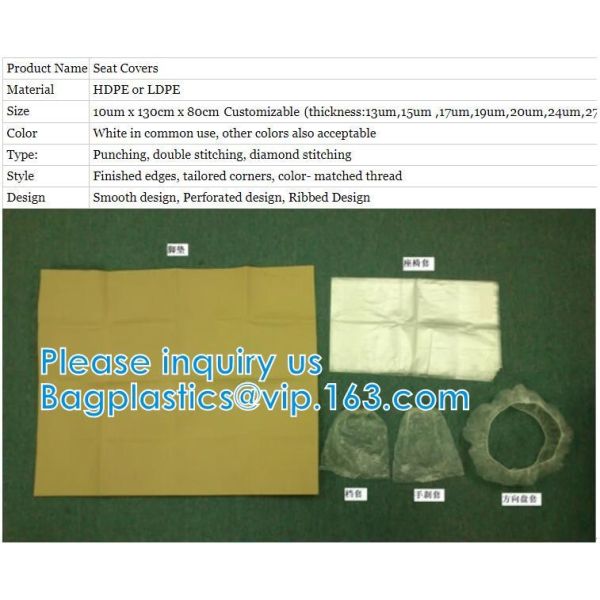 Biodegradable Compost Car Floor Mat Auto Disposable Steering Wheel Seat Cover Interior Accessories Steering Tire Bags
